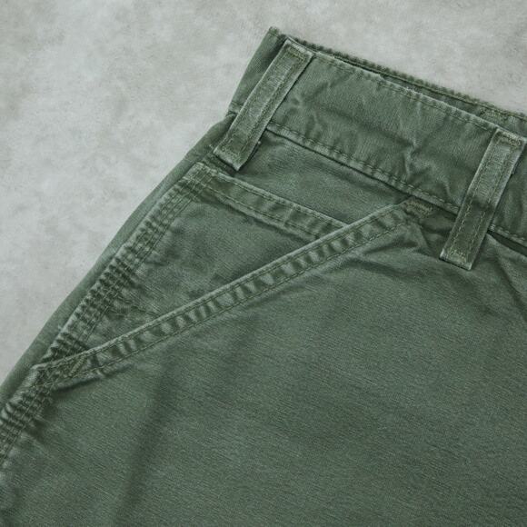 Vintage Y2K Carhartt B144 OLV Olive Green Carpenter Short Workwear 32x7.5 - Picture 8 of 11